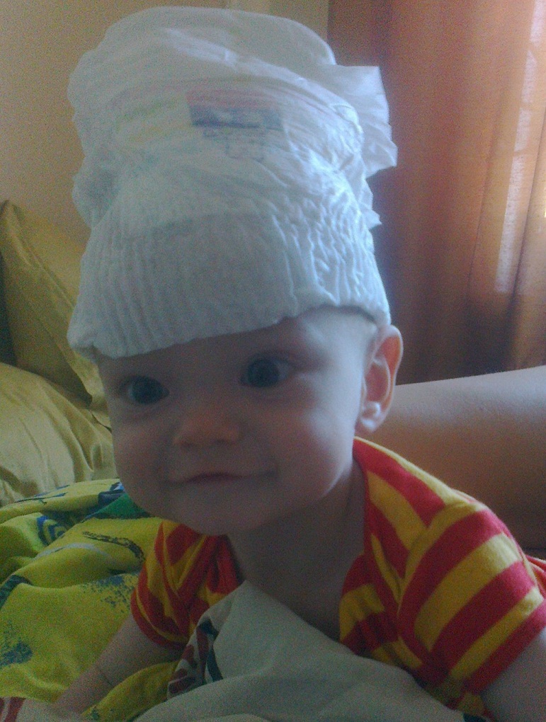 без штанов, зато голове тепло))