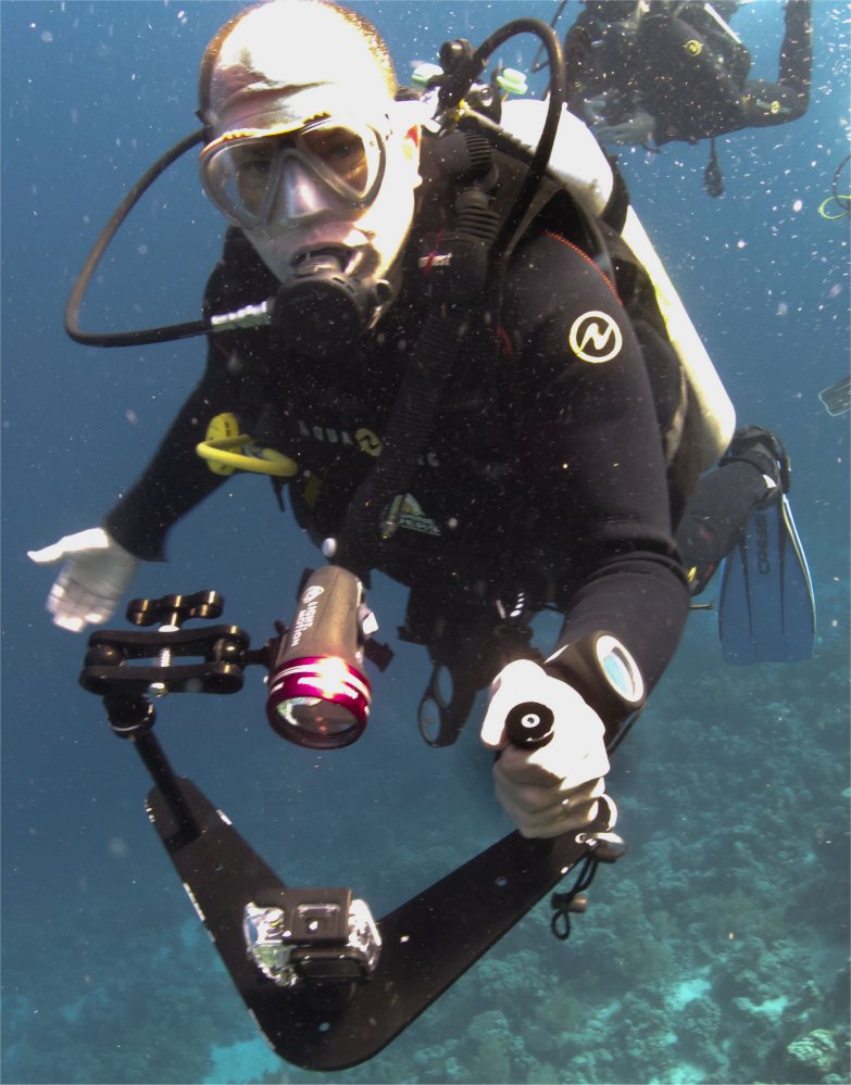 Дайвер с ГоуПро 3