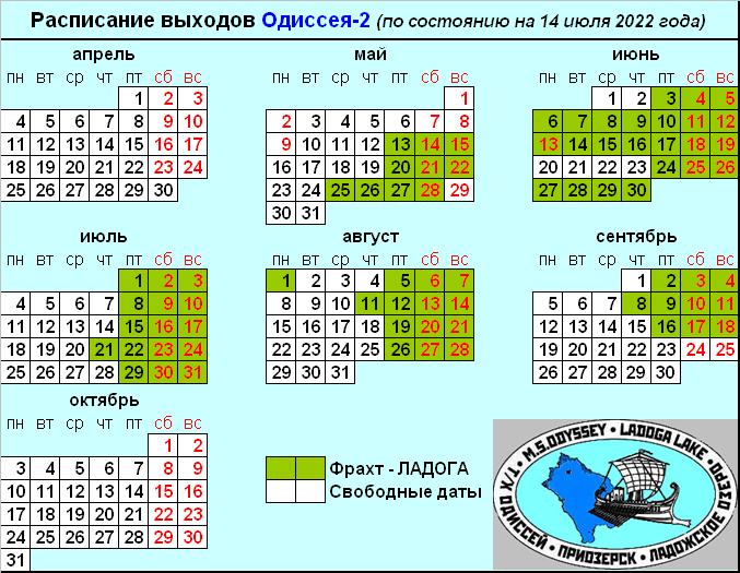 Актуальное расписание 2022 Актуальное расписание 2022
