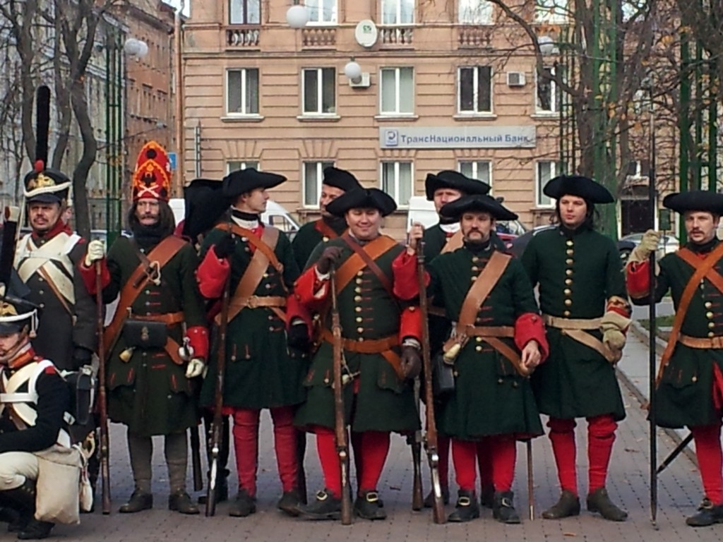 Реконструкция "Три эпохи Преображенского полка"