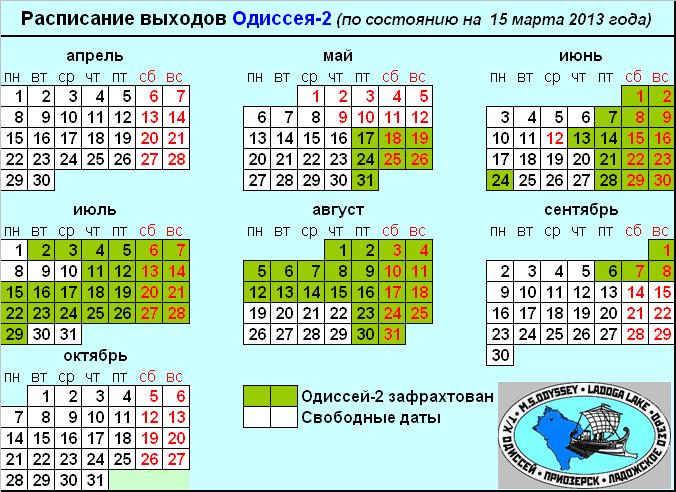 Актуальное расписание