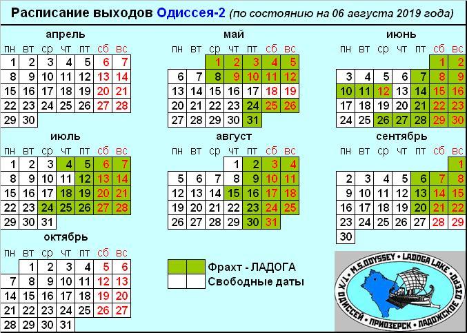 Актуальное расписание 2019 Актуальное расписание 2019