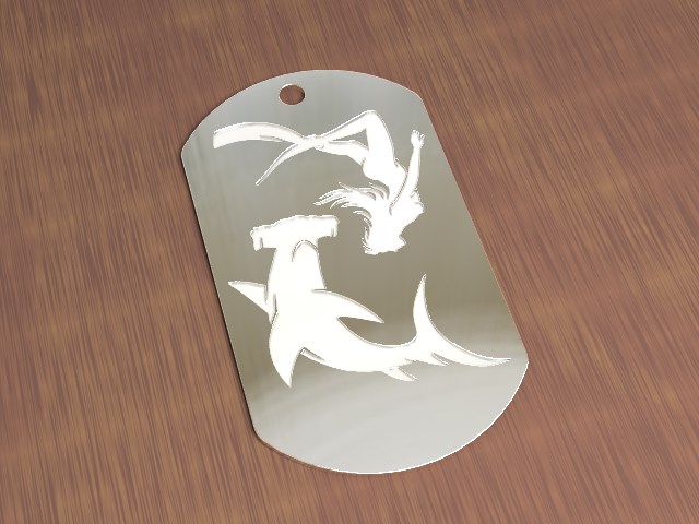 Жетон для дайвера. Серебро 925 пробы около 11 грамм.