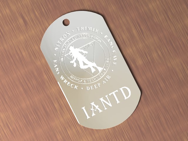 Жетон для дайвера. Серебро 925 пробы около 11 грамм.