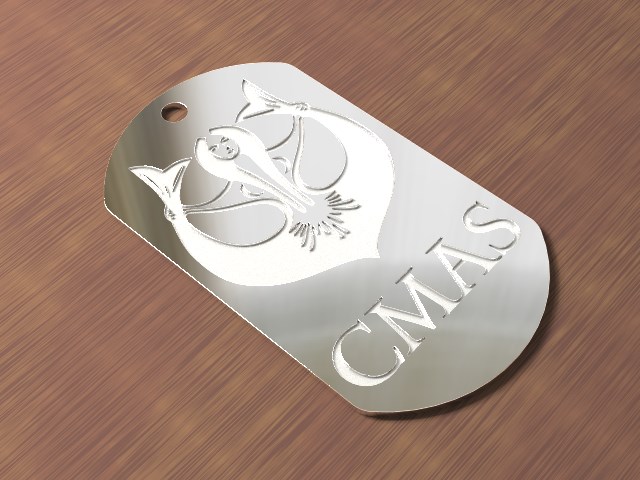 Жетон для дайвера. Серебро 925 пробы около 11 грамм.