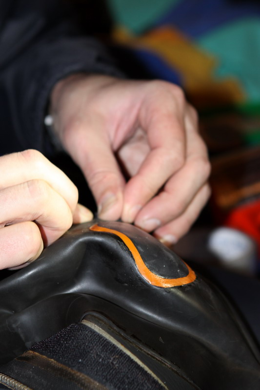 Ремонт шейной манжеты СК на Белом море (март 2009).