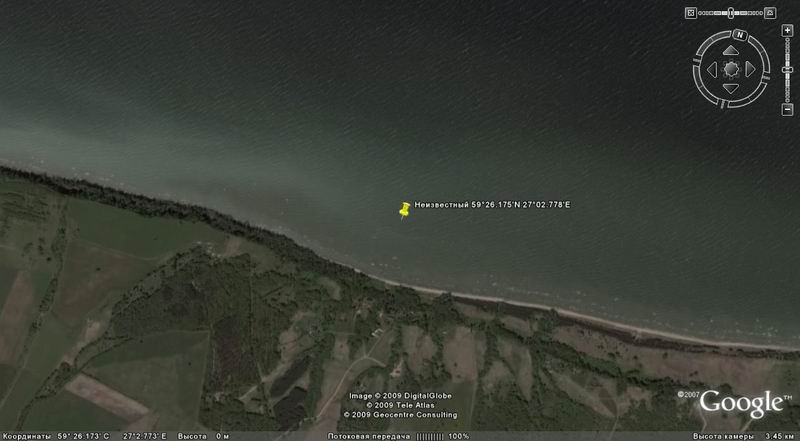 Неизвестный объект в районе нарвы